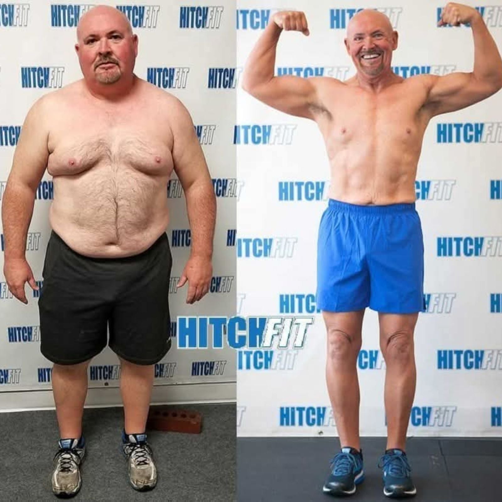 Hitch Fit Supplements client weight loss transformation before and after fitness coaching and supplement program results